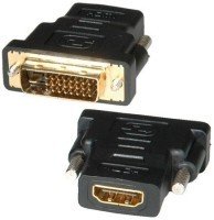 Adapter DVI-HDMI, DVI-D Dual link (24+1) M - HDMI F, gold