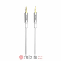 Swissten Audio kabl Textile Jack (male) / Jack (male) 1,5 M White