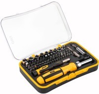 Set umetaka sa odvijačem i račnom DELI, 65 delova 