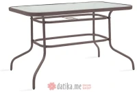 PAKKETO STO Valor pakoworld table metal brown-glass 120x70x70cm