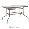 PAKKETO STO Valor pakoworld table metal brown-glass 120x70x70cm
