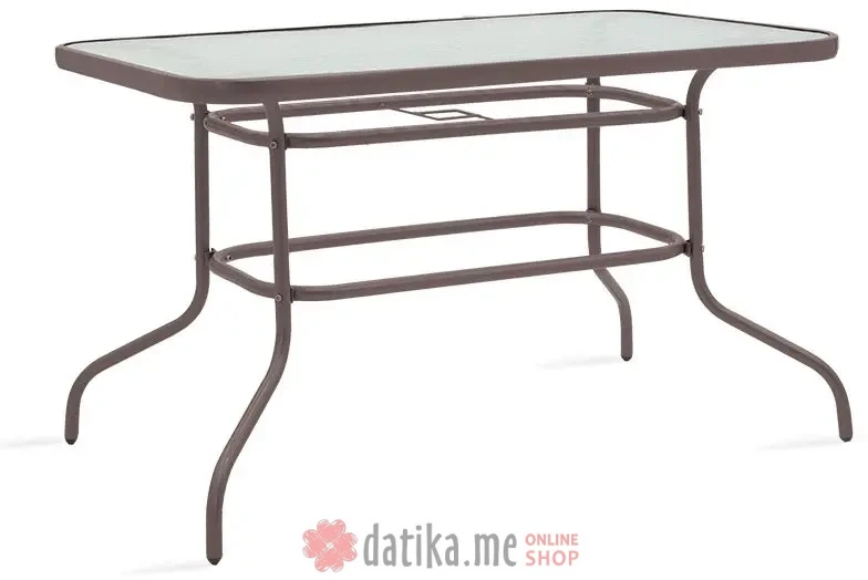 PAKKETO STO Valor pakoworld table metal brown-glass 120x70x70cm