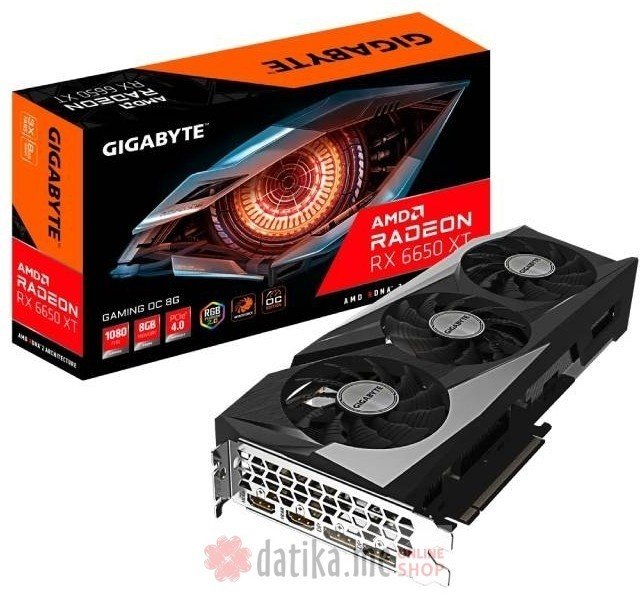 Gigabyte AMD Radeon RX 6650 XT 8GB 128bit, GV-R665XTGAMING OC-8GD 