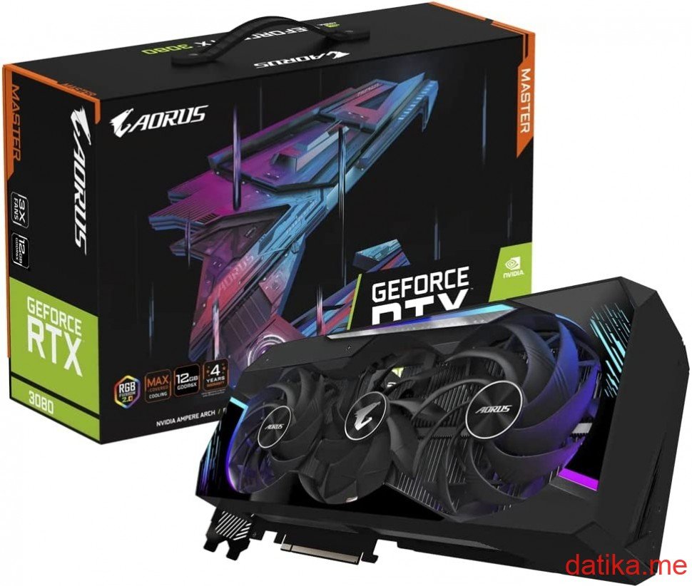 GIGABYTE AORUS GeForce RTX 3080 MASTER 12GB GDDR6X 384 bit, GV-N3080AORUS M-12GD