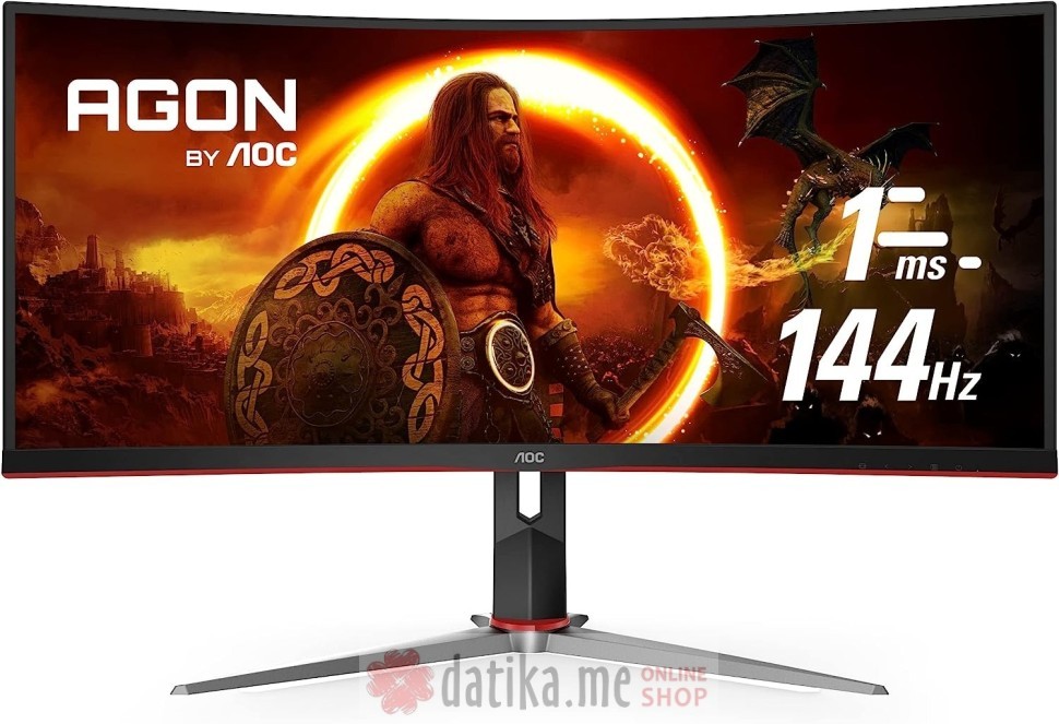 AOC CU34G2X/BK 34" WQHD (3440 × 1440) VA 144Hz 1ms UltraWide 21:9 Curved Gaming Monitor
