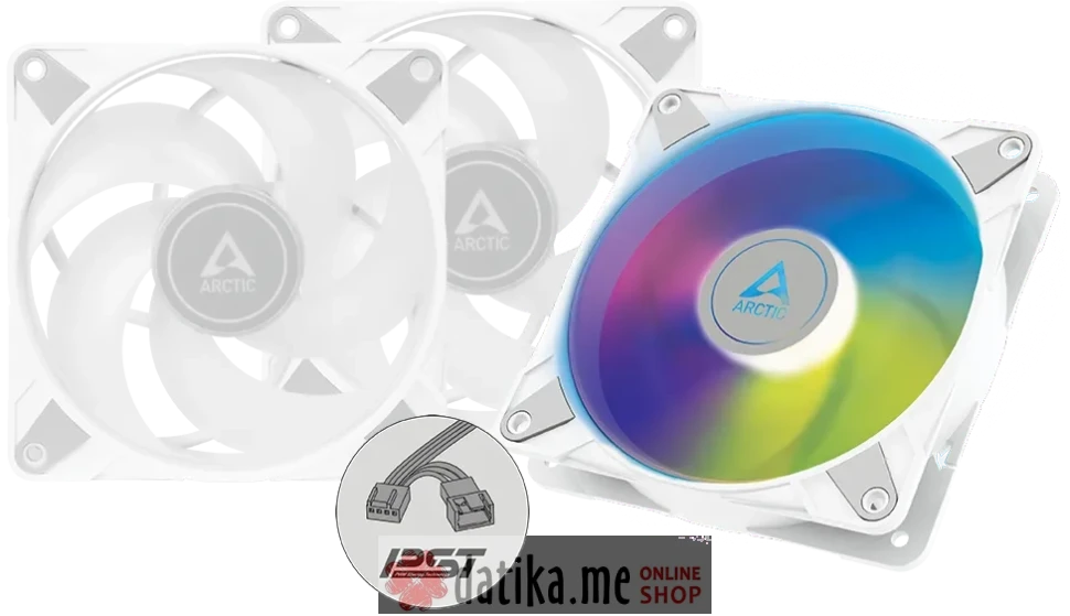 Arctic P12 PWM PST A-RGB 120 mm A-RGB PWM Fan with Cable Splitter 
