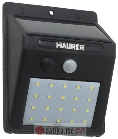 MAURER Lampa sa solarnim panelom i senzorom pokreta 200Lu/IP65 