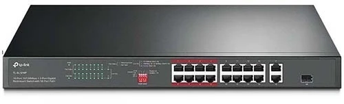 TP-Link TL-SL1218P 16-Port 10/100 Mbps + 2-Port Gigabit Rackmount Switch