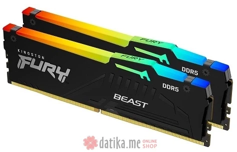 Kingston 64 GB DDR5 6000MT/s Fury Beast RGB Heatsink, KF560C30BBEAK2-64   