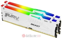 KINGSTON DIMM DDR5 64GB (2x32GB kit) 5600MT/s KF556C36BWEAK2-64 Fury Beast RGB White Expo 