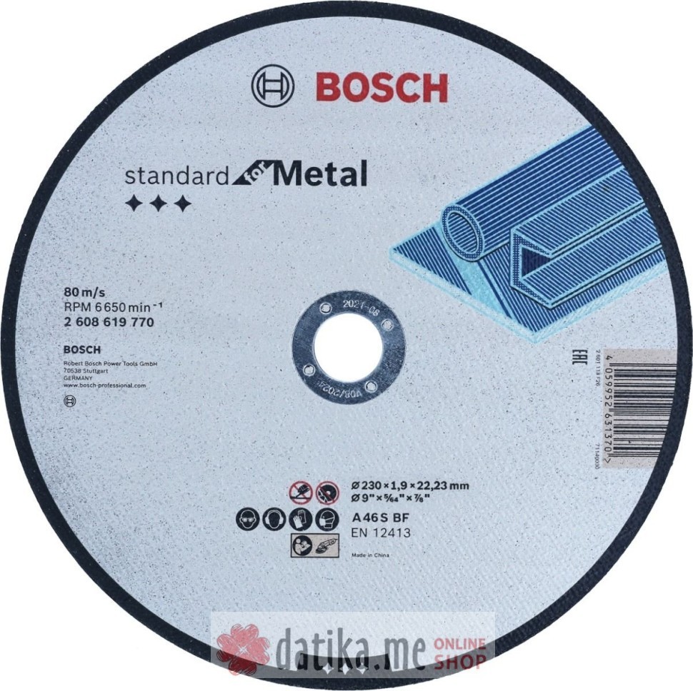 BOSCH Rezna ploca za metal 230x1.9mm Standard ravna A 46 S BF в Черногории