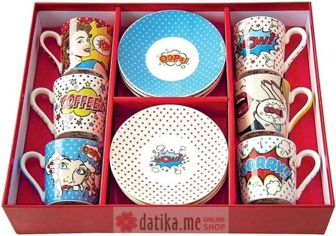 EASY LIFE SET SOLJA ZA KAFU 6/1 100ml POP ART