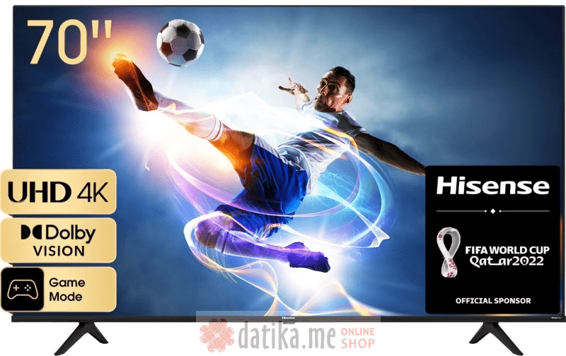Hisense 70A6BG LED TV ​70" 4K UHD​, HDR10+,​ DTS Virtual X, Smart TV