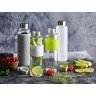 DOMY Staklena boca (borosilikatno staklo) 600ml, zelen silikon