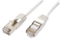 VALUE S/FTP Patch Cord Cat.6 (Class E), halogen-free, white, 0.5 m