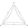 ModernHome Solarno trouglasto jedro 5x5x5m Beige 
