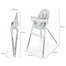KINDERKRAFT STOLICA ZA HRANJENJE DINNLY LIGHT GREY