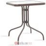 PAKKETO STO Watson pakoworld garden table metal brown-glass 80x80x70cm