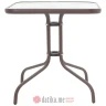 PAKKETO STO Watson pakoworld garden table metal brown-glass 80x80x70cm