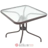 PAKKETO STO Watson pakoworld garden table metal brown-glass 80x80x70cm