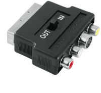 E-GREEN Adapter Scart - 3xRCA / S-VHS (On/Off)