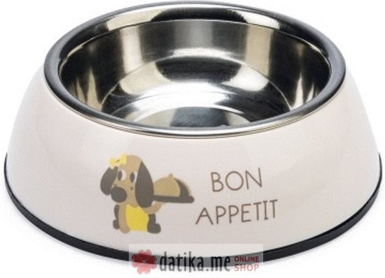 Beeztees POSUDA ZA PSE BON APETTIT PINK-14x4,5cm-160 ml 