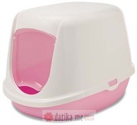Beeztees Zatvoreni Toalet Za Mačke Pink/White - 44 x 35 x 32 Cm