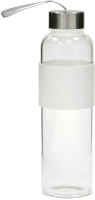 DOMY Staklena boca (borosilikatno staklo) 600ml, bijeli silikon