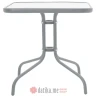 PAKKETO STO Watson pakoworld garden table metal grey-glass 80x80x70cm