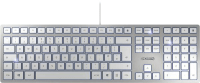Cherry KC-6000 Slim tastatura, bela/srebrna 