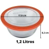 MARINEX POSUDA SA POKLOPCEM, STAKLO,OKRUGLA 1200ml