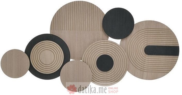 INART ZIDNA DEKORACIJA WOODEN NATURAL/BLACK 67X2X34cm