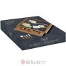 EASY LIFE DASKA ZA POSLUZIVANJE SA STAKLOM 25,5x25,5cm+4 NOZA WORLD OF CHEESE