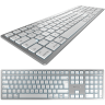 Cherry KW 9100 Slim  Tastatura za MAC, Srebrno/ Bijela 