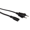 Value Euro Power Cable, 2pin, 1m