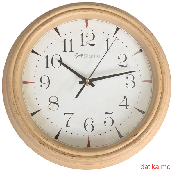 Sigma zidni sat 31cm (antique/khaki)​ HS-228BG 