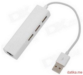 FAST ASIA USB 2.0 - HUB 3port + RJ45 (ž) beli в Черногории