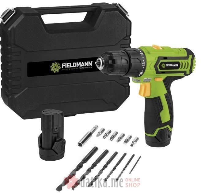 Fieldmann FDV 10252-A Akumulatorska busilica 12V + pribor (13 delova)