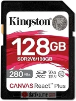 KINGSTON 128GB Canvas React Plus V60 SD Memory Card