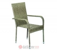 Green bay stolica od ratana - siva 56 × 65 × 94 cm