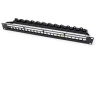 ROLINE Keystone 19'' Module Frame, empty, 24 ports, shielded, clip fixing, black