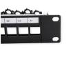 ROLINE Keystone 19'' Module Frame, empty, 24 ports, shielded, clip fixing, black