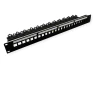 ROLINE Keystone 19'' Module Frame, empty, 24 ports, shielded, clip fixing, black