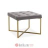 PAKKETO TABURE Luisa black velvet - gray metal 40x40x30cm