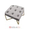 PAKKETO TABURE Luisa black velvet - gray metal 40x40x30cm