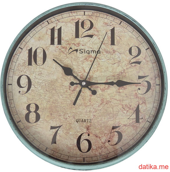 Sigma zidni sat 31cm (antique/zeleni)​ HS-216A