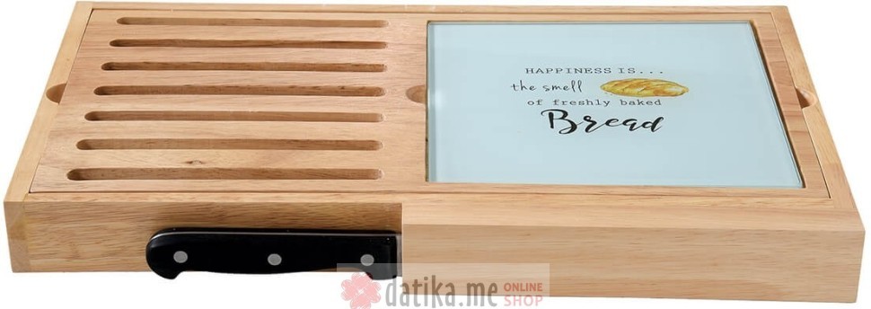 EASY LIFE DASKA ZA POSLUZIVANJE SA STAKLOM 40x24cm+NOZ KITCHEN ELEMENTS