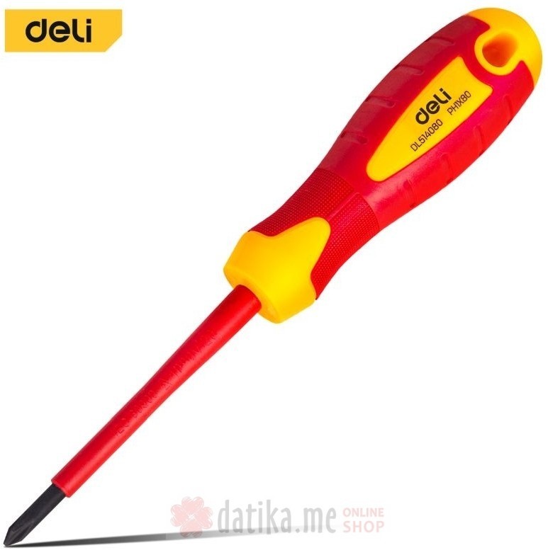 Odvijač VDE sa PH prihvatom DELI PH1 x 80mm  в Черногории