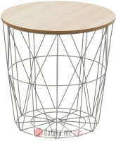 INART STO META/WOODEN GREY/NATURAL Φ40Χ40