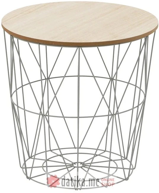 INART STO META/WOODEN GREY/NATURAL Φ40Χ40